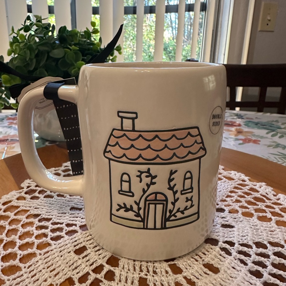Beautiful ceramic “HOME IS WHERE THE COFFEE IS” mug